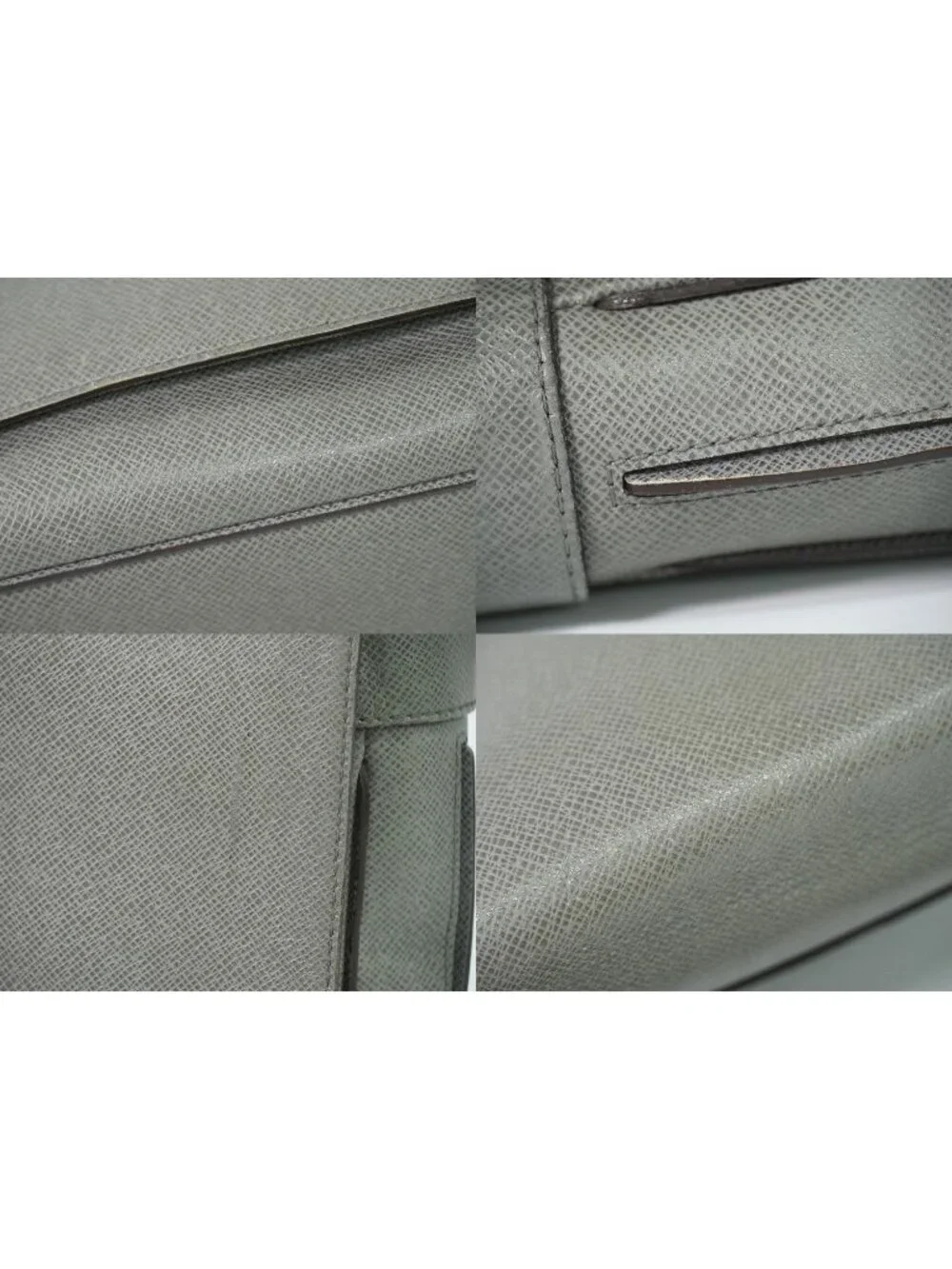 Louis Vuitton LV Roman PM Taiga Leather Shoulder Bag Glacier Gray Vintage